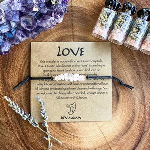 Love raw crystal bracelet gift for her